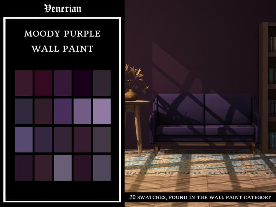 Краска для стен Moody Purple Wall Paint
